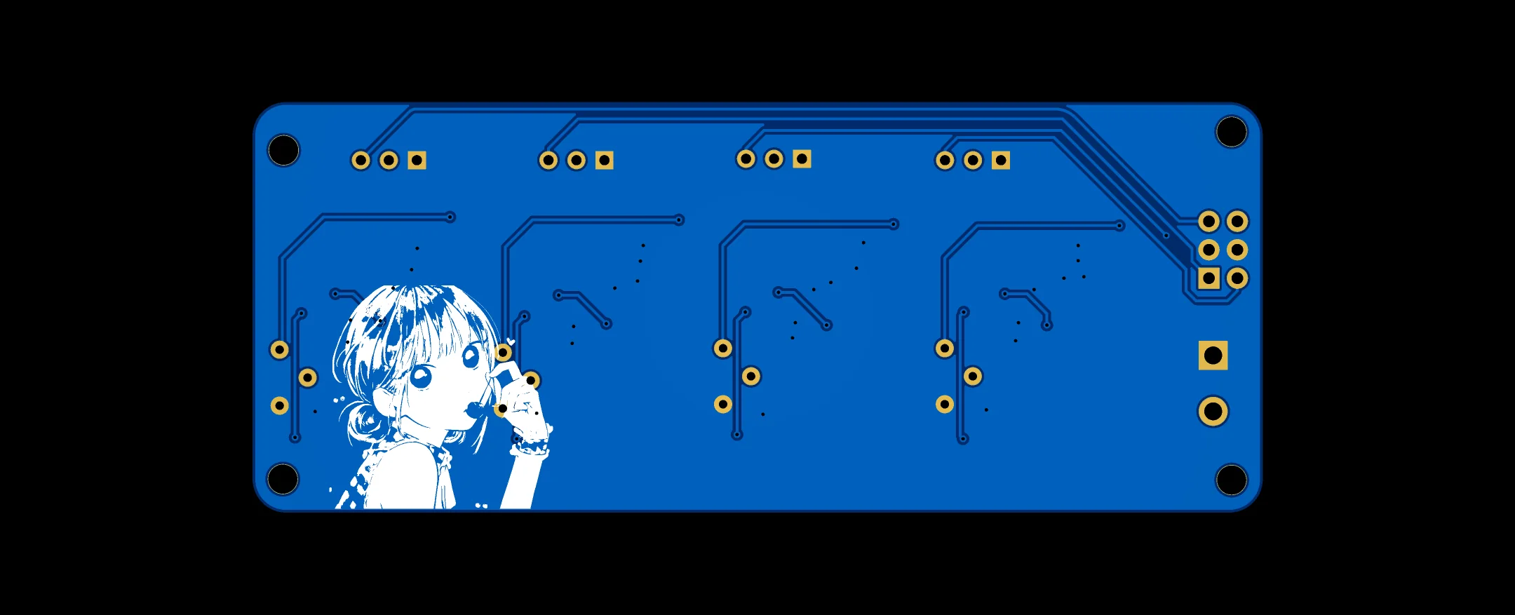 舵机驱动板 PCB 底层
