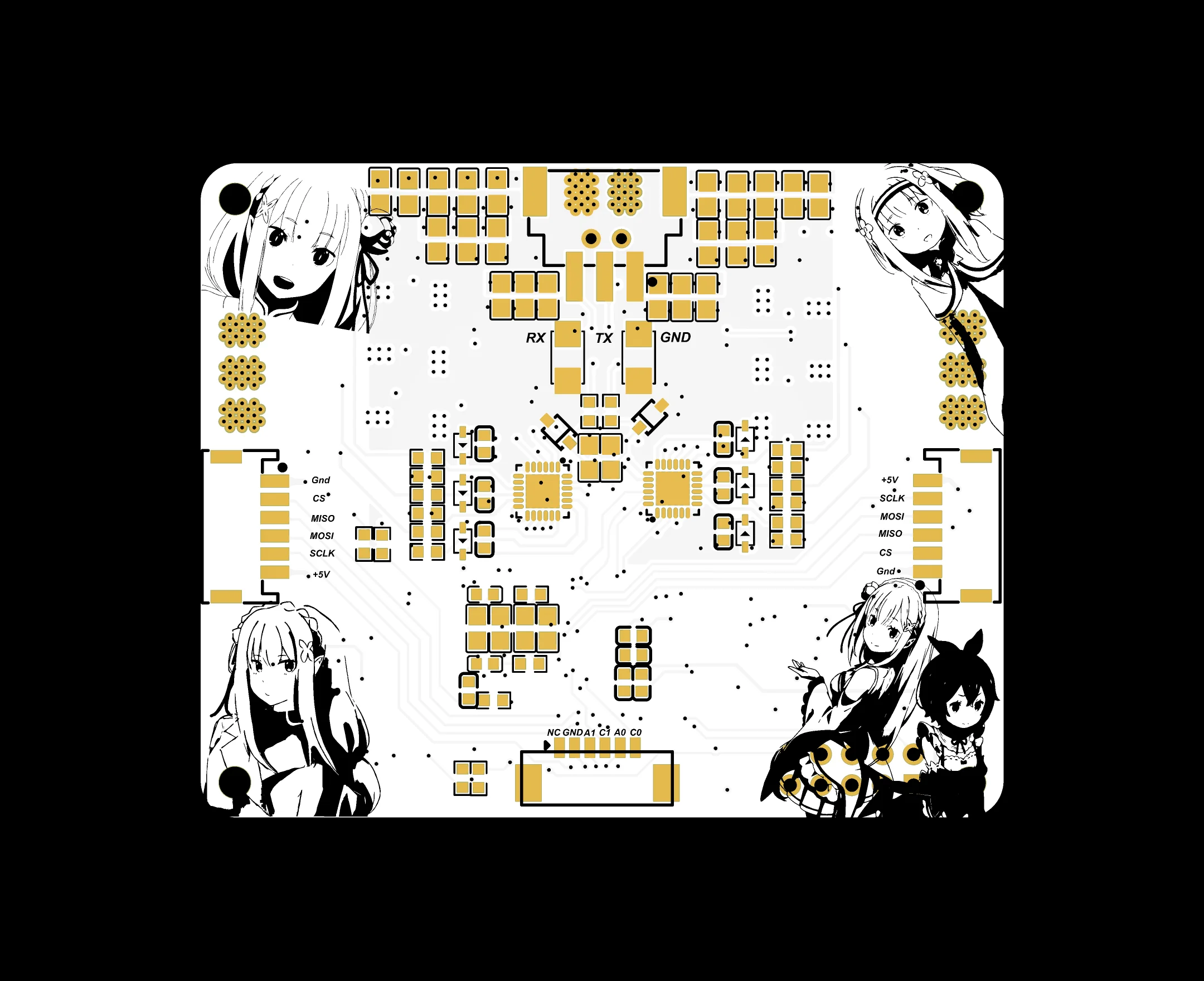 逐飞驱动板 PCB 底层