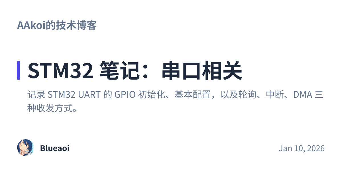 Share preview for STM32 笔记：串口相关