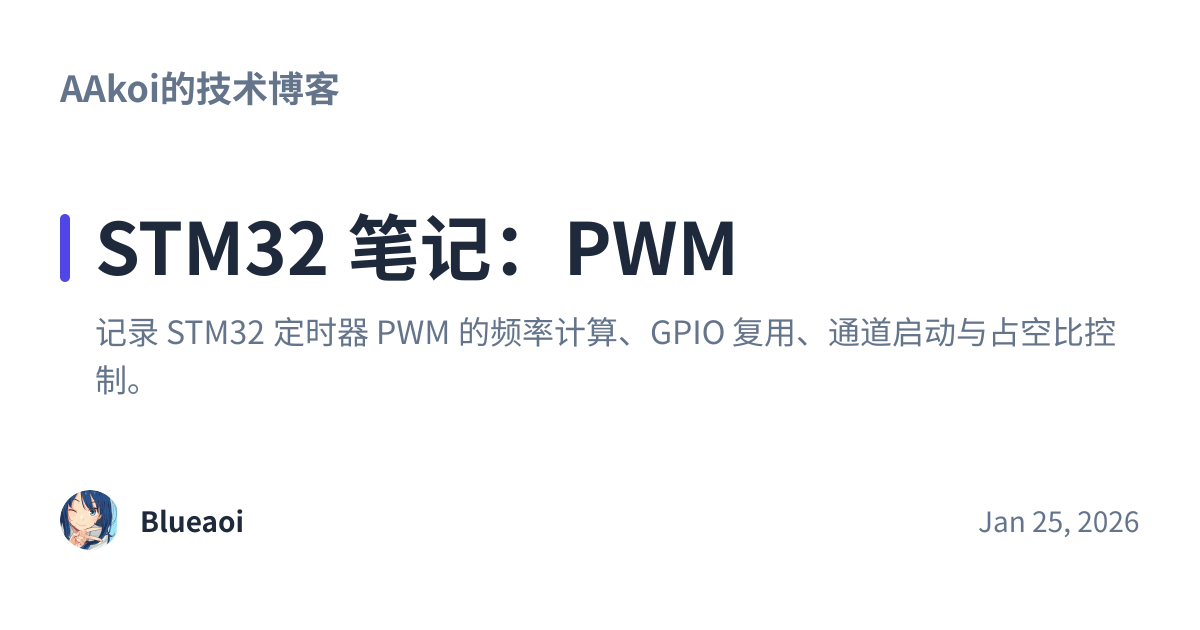Share preview for STM32 笔记：PWM