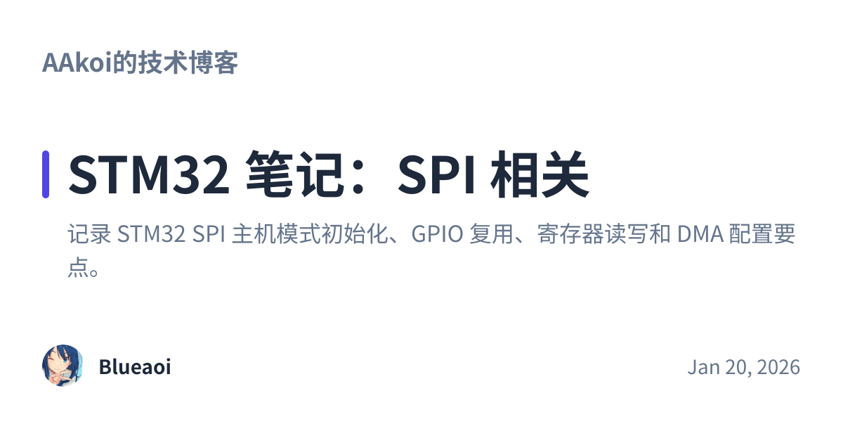Share preview for STM32 笔记：SPI 相关
